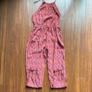 ⚪️⚪️EUC Forever 21 Purple and Orange Jumpsuit Halter Style⚪️⚪️